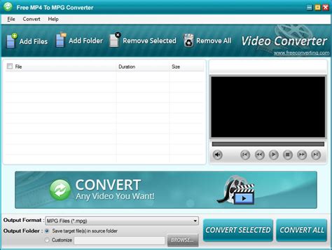mp4 to mpg converter free.